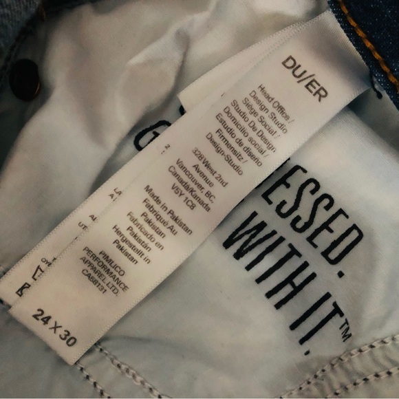 DU/ER Performance Stretch Light Wash Organic Cotton Blend Jeans Size 24x30 - Picture 11 of 13